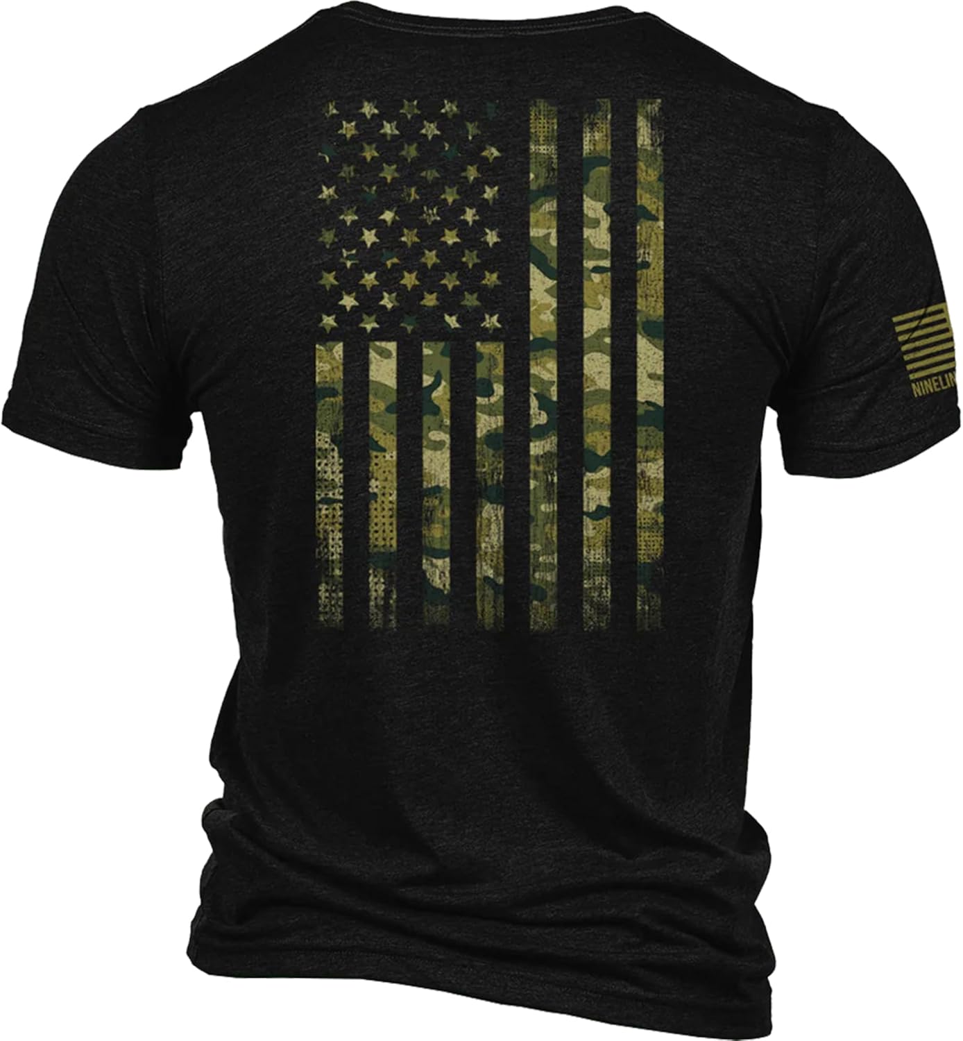 Nine Line Camo American Flag T Shirt, Men's Graphic Patriotic USA Flag Freedom Shirt, 9 Line Apparel Shirt, Veteran Owned - Image 7