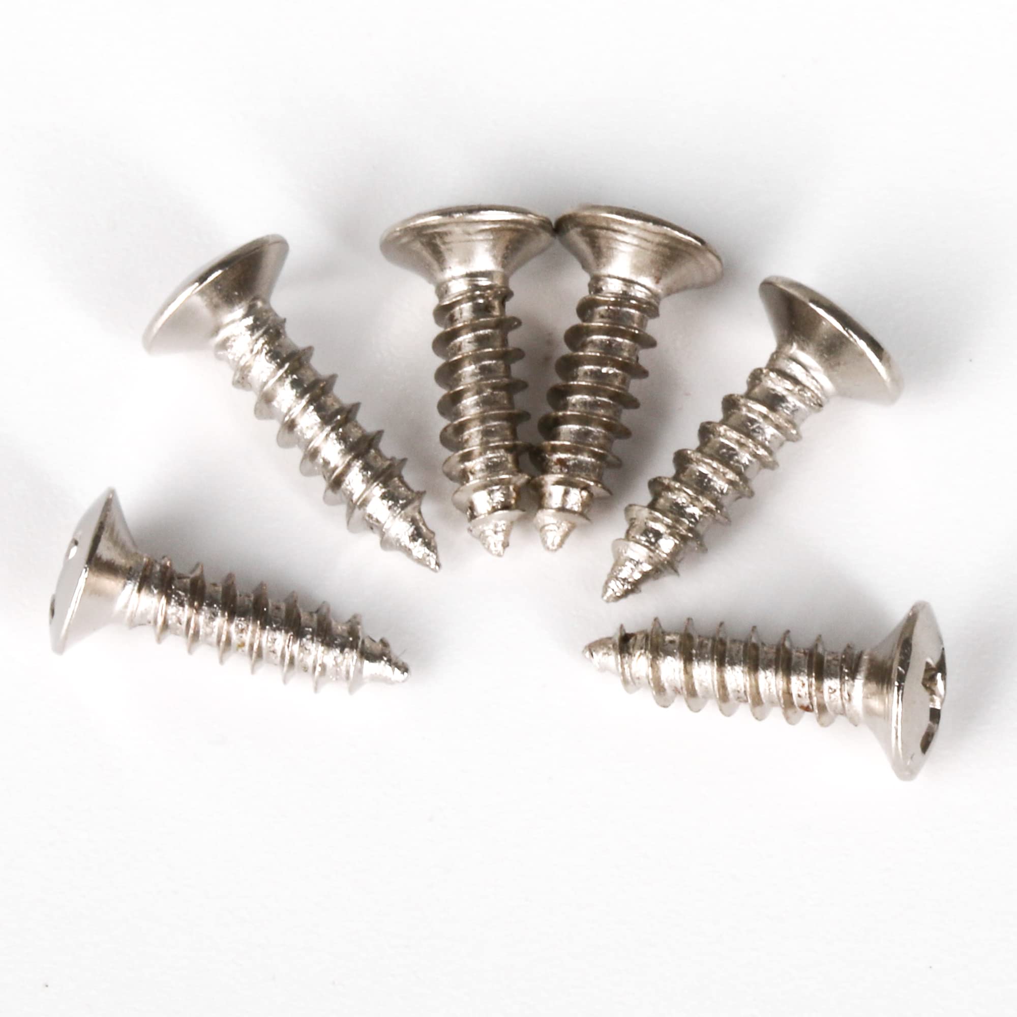 Yibuy 500PCS Guitar & Bass Pickguard Replacement Fix Screw 6x12mm Chrome