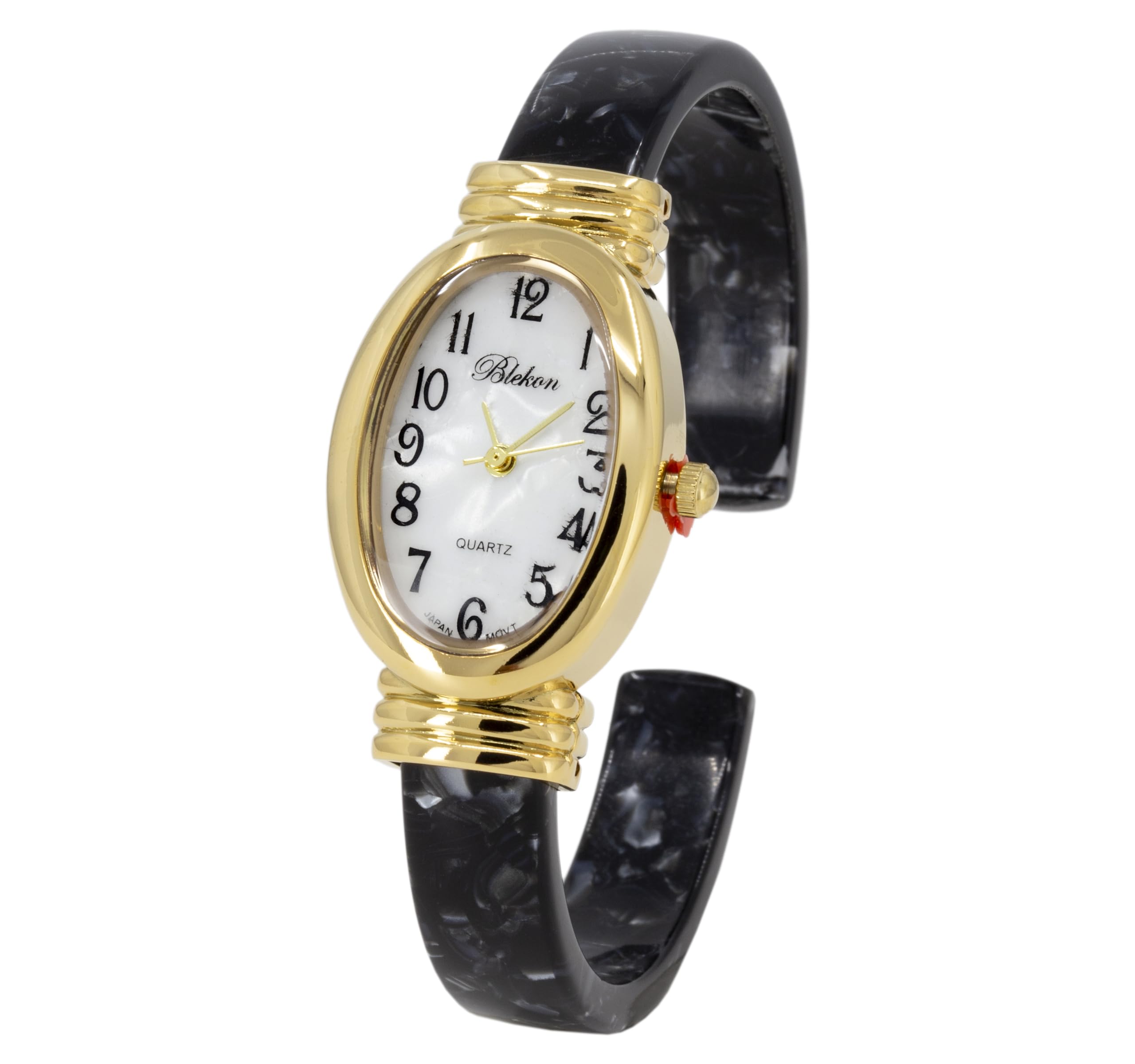 Collections - Reloj Redondo Ovalado Rectangular de acrílico para Mujer, diseño de Concha de Tortuga