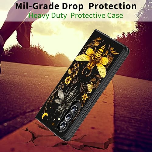 Vista 74 de Funda protectora para Samsung Galaxy Z Fold 5 2023 Slim Light Hard PC Shook Proof Funda protectora para Samsung Galaxy Z Fold 5 7.6 pulgadas - Flor