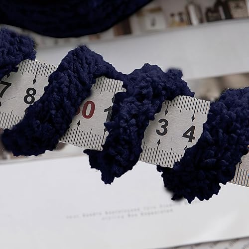 Vista 54 de HOMBYS Hilo de felpilla grueso verde salvia para tejer a mano, esponjoso, suave, jumbo, hilo súper voluminoso para manta gruesa, hilo para tejer