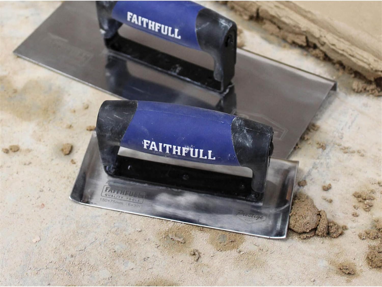 Faithfull FAIPTEDG6SS プレステージステンレススチール 6インチ コンクリートエッジングこて 150 x 75m