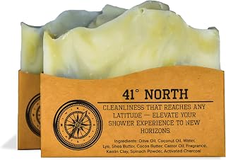 Compass Soap 41 North | Natural Bar Soap for Men | Soap Bar with Minimalist & Gentle Lather | Best Mens Bar Soap | Natural, Paraben & Phthalate Free Bath Soap Bars for Men | 5 oz. Pack of 2