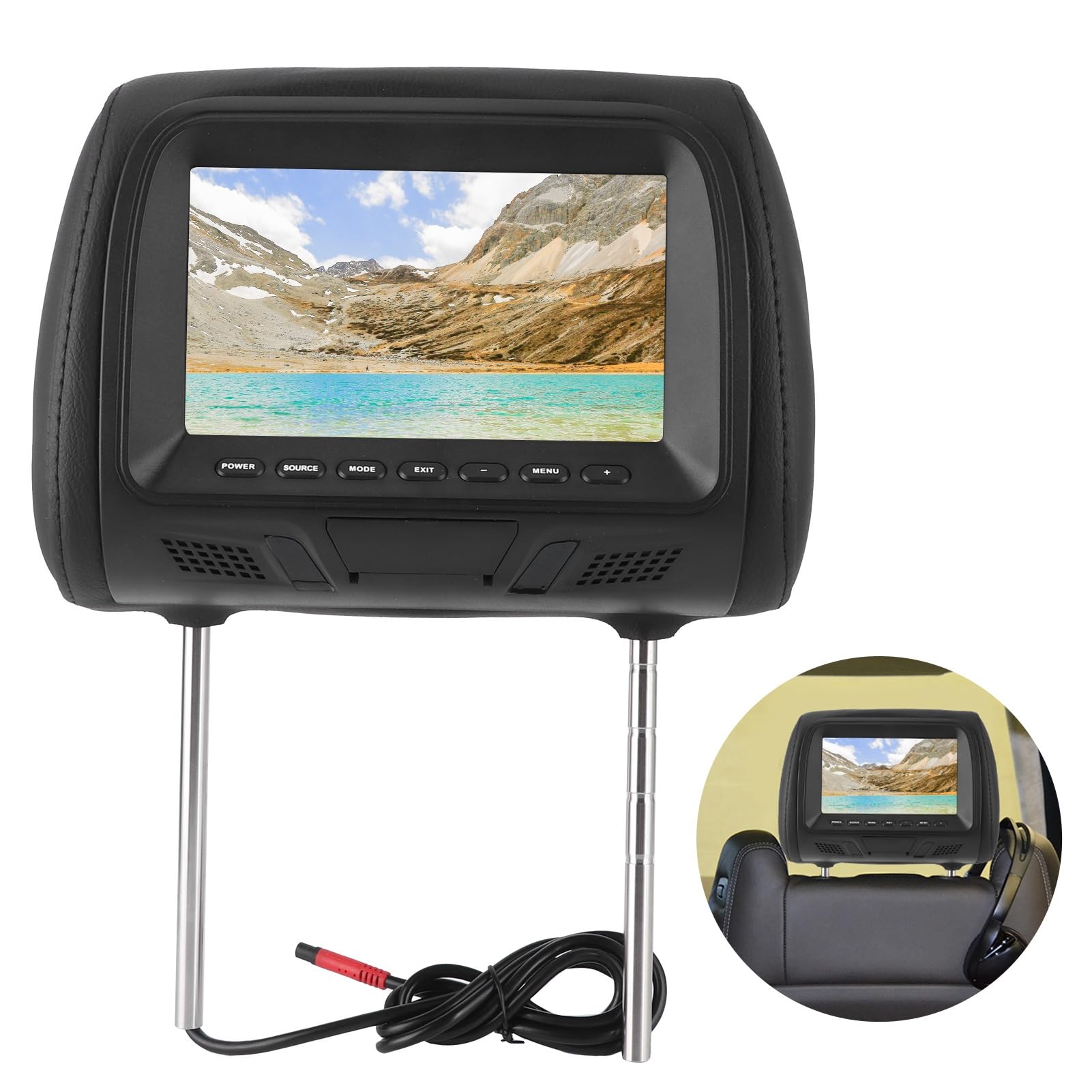 Amazon | 2個のヘッドレストモニター、7インチヘッドレストDVD
