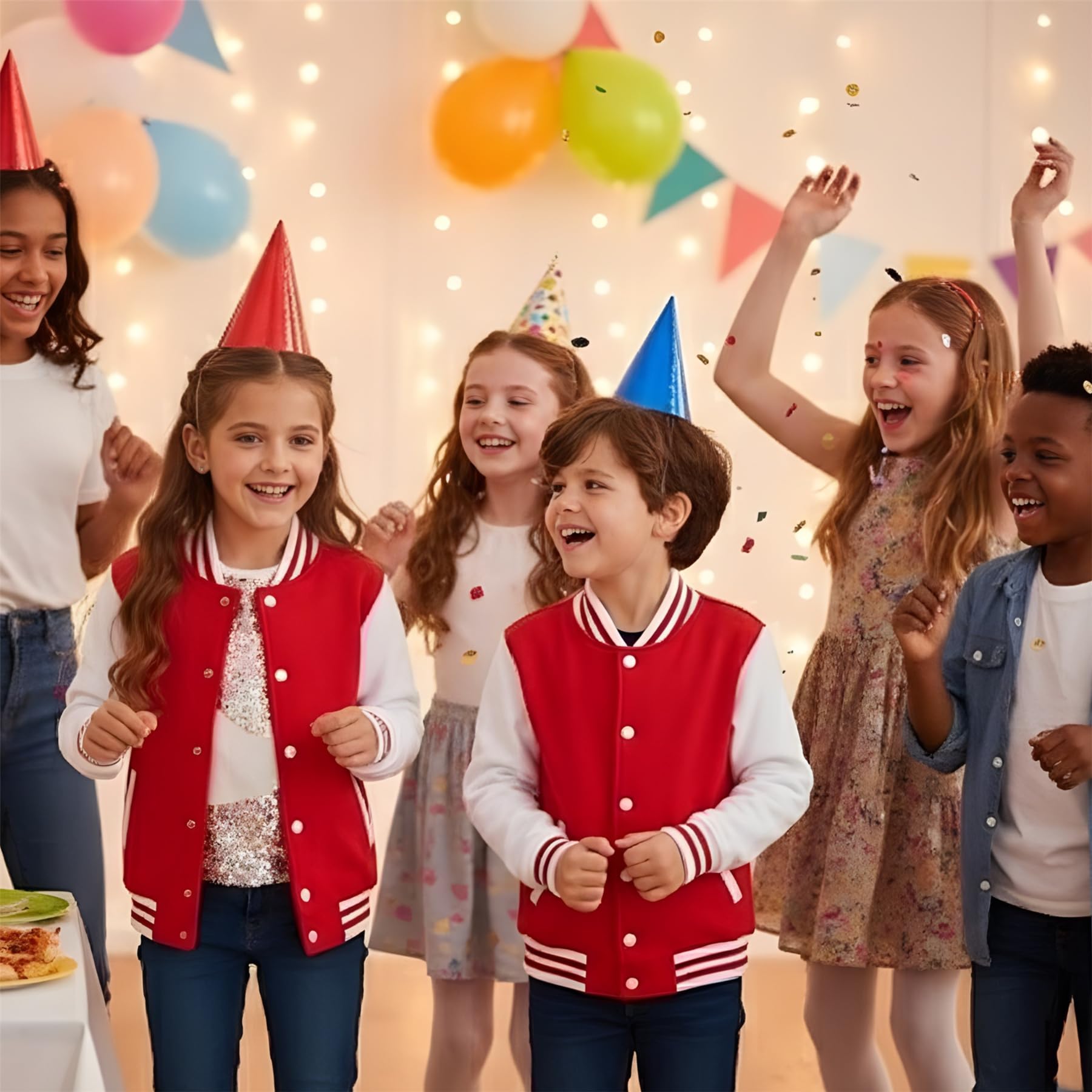 A2Z 4 Kids Baseball Contraste Veste Varsity Style Manteau B.B Col montant Longue Manches Sport Vêtements de sport Nouveau Décontracté Mode Unisexe Filles Garçons Âge 2-13 Années