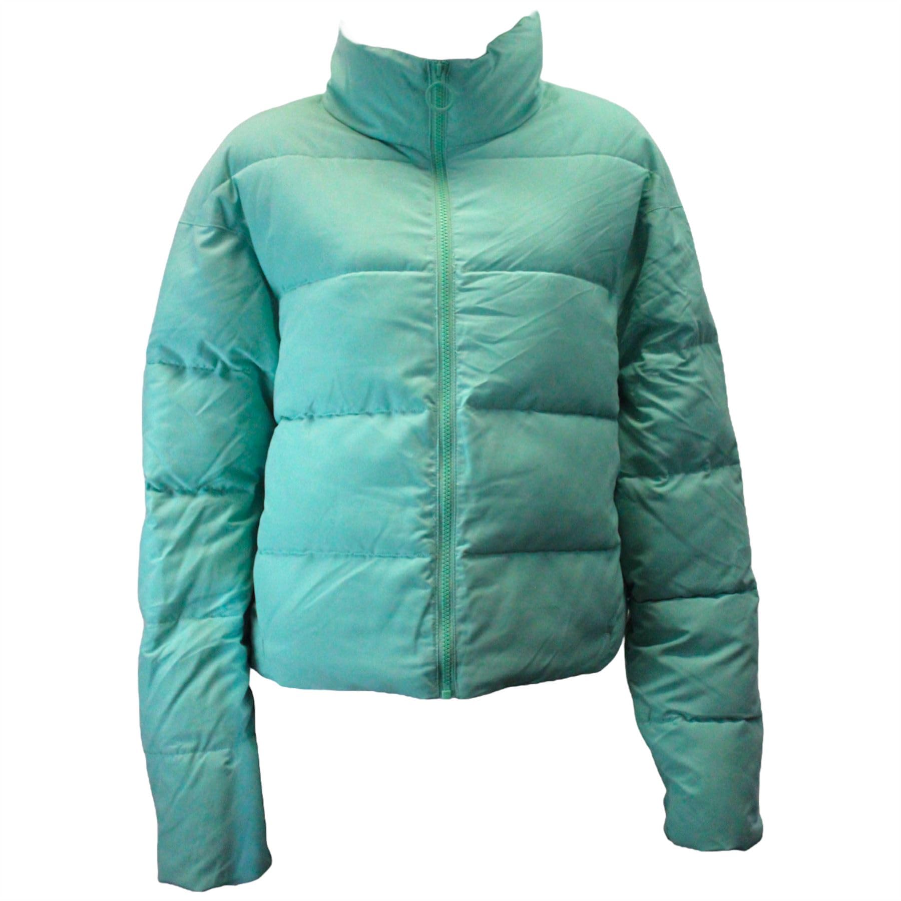 Gymshark Women's Green Full Zip Puffer Jacket, Cactus Medium [Variation]