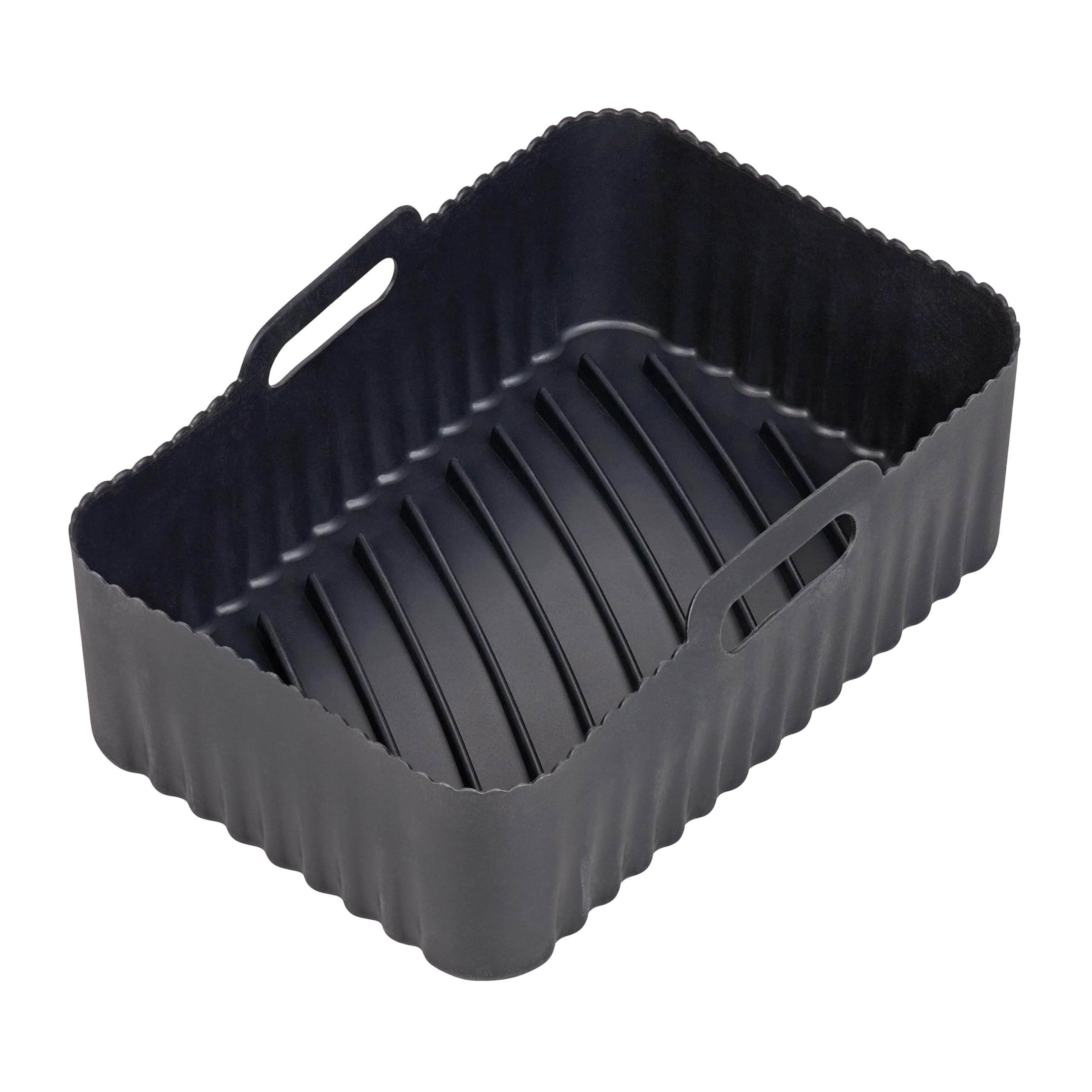 Tala Rectangular Silicone Air Fryer Liner 13.5 x 21 x 8cm, Reusable & Flexible Mould, Handles for Easy Removal, Dishwasher Safe, Oven Safe up to 230°C (446°F)