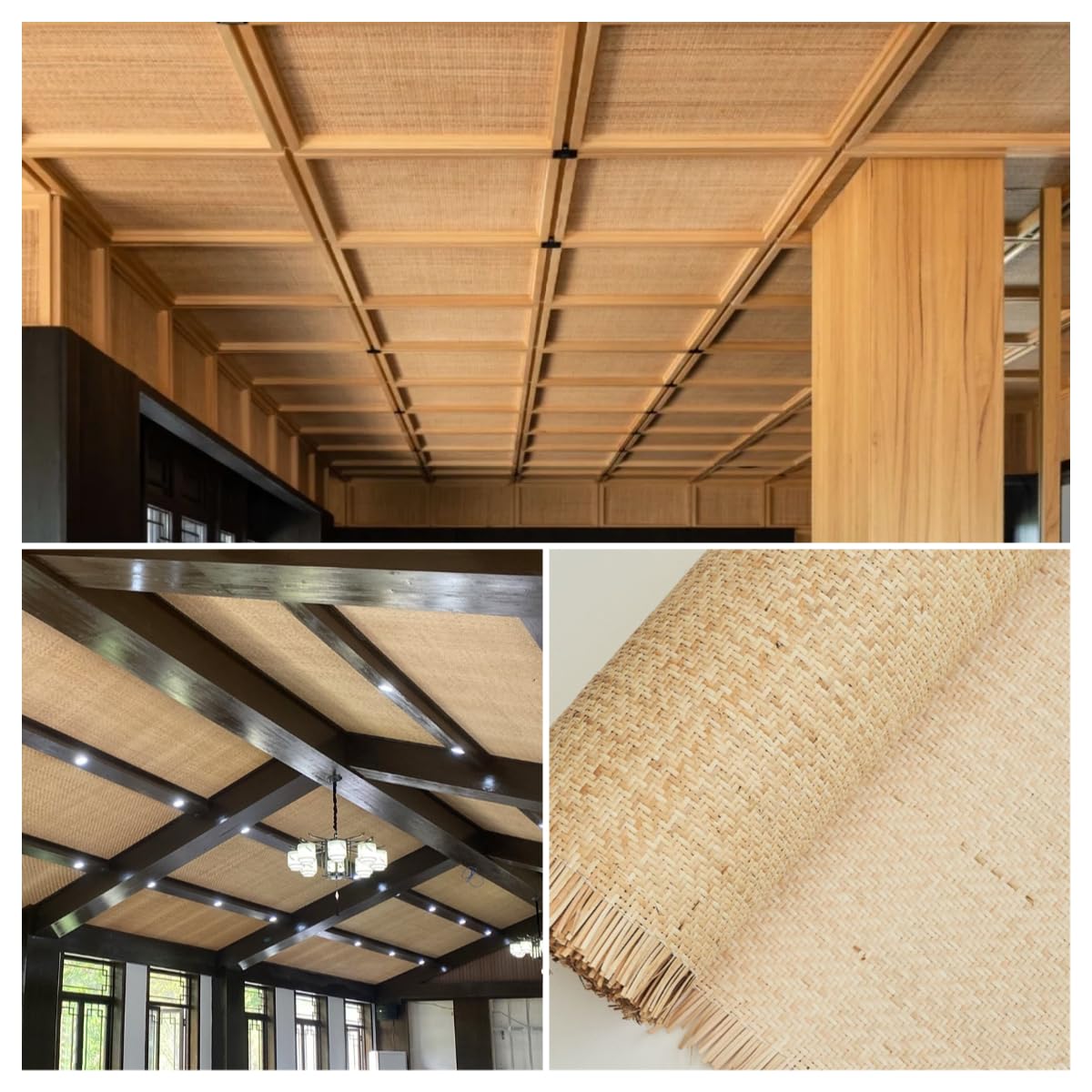Rattan Geflecht Meterware 70 x 300cm Natürliches Wiener Geflecht für Möbel DIY