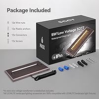 Vista 9 de LEONLITE 5W/4W/3W Dimmable 5CCT Low Voltage LED Step Lights Outdoor, 9 Inch Exterior Step Lighting, 12-24V AC/DC Landscape Stair Riser Light, UL