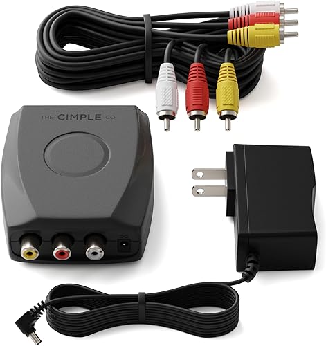 THE CIMPLE CO Modulador RF - RCA compuesto a RF coaxial - Convierte señales de definición estándar en coaxial, incluye cable AV