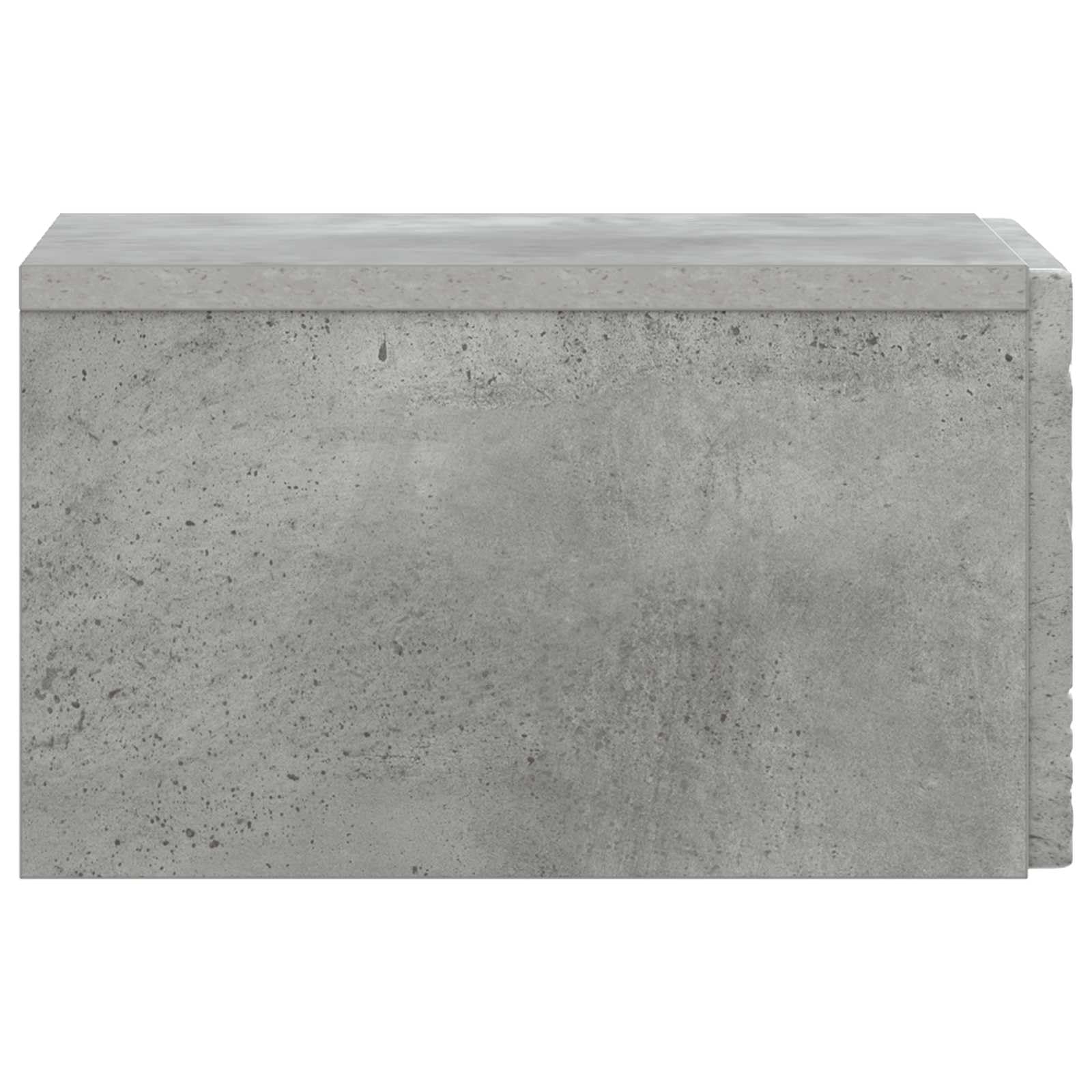 Genérico Mesa auxiliar de pared, 34,5 x 33 x 20 cm, color gris | Con cajón de madera de ingeniería, montaje en pared, para sala de estar o dormitorio, fácil mantenimiento