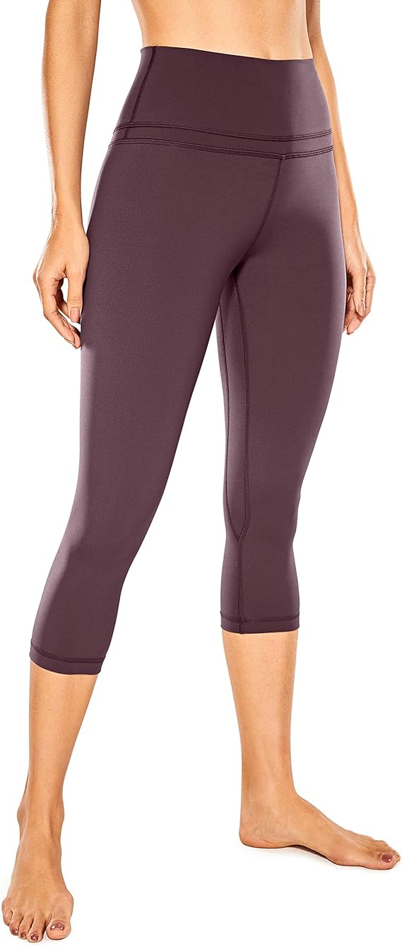 CRZ YOGA Womens High Waisted Workout Capri 19 Inches Gym