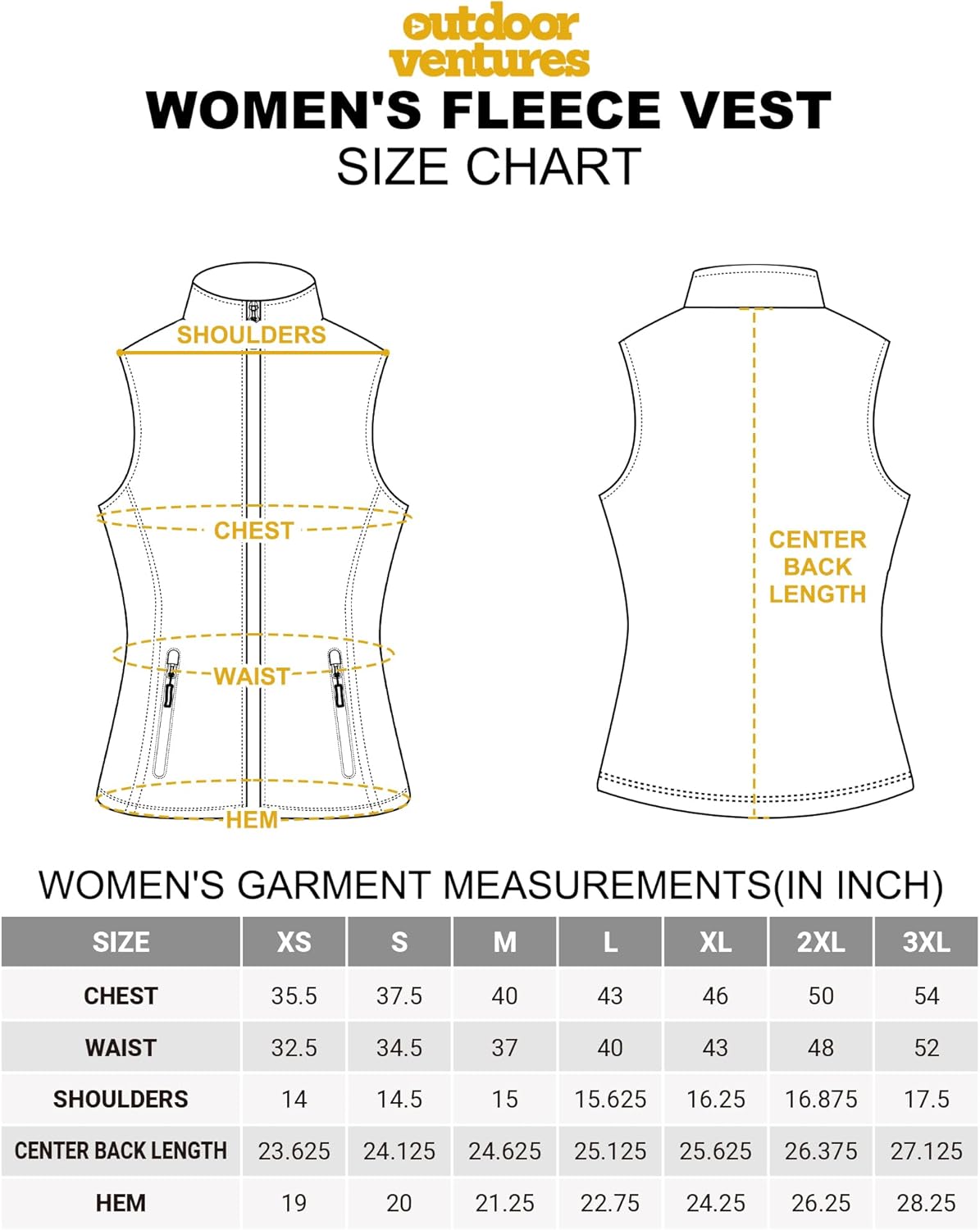 Outdoor Ventures Women's Polar Fleece Zip Vest Outerwear with Pockets,Warm Sleeveless Coat Vest for Fall & Winter - Image 7