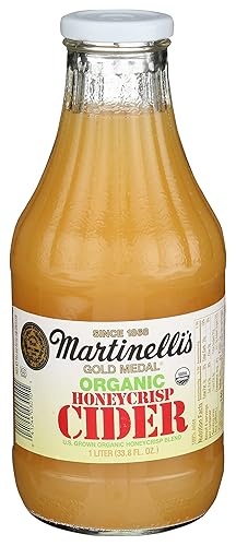 Martinellis, Cider Honeycrisp Orgánico sin filtrar, 33.8 onzas líquidas