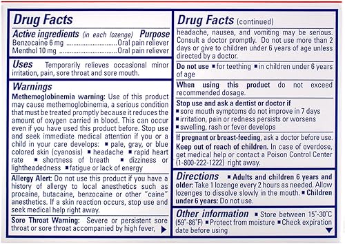 Miniatura 5 de Chloraseptic Total - Pastillas para garganta de cereza silvestre sin azúcar, 15 unidades y pastillas para el dolor de garganta de cereza, paquete de