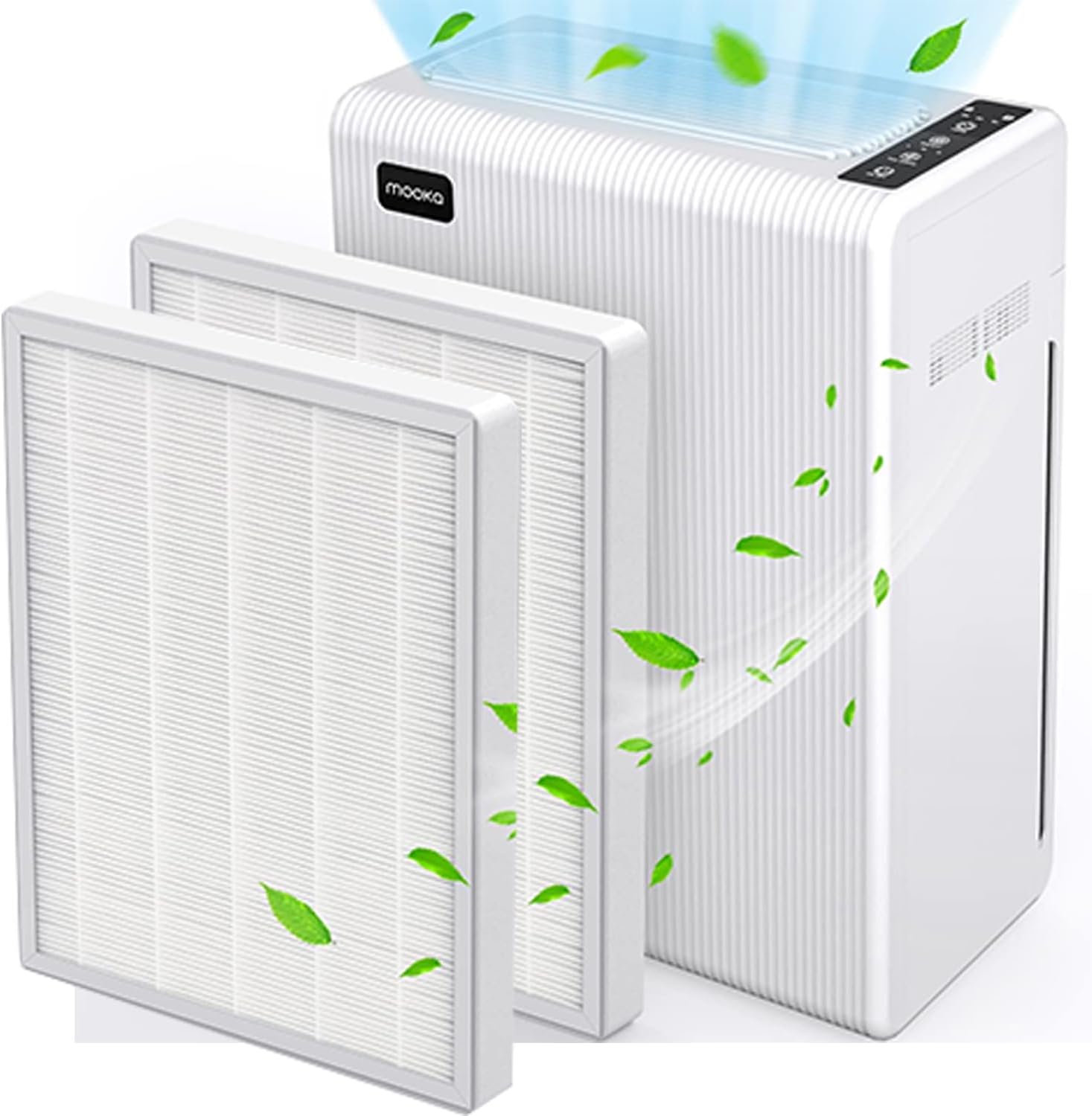E-300L Air Purifier for Home Large Room up to 1740ft² White + Official Replacement Filter 2PACK