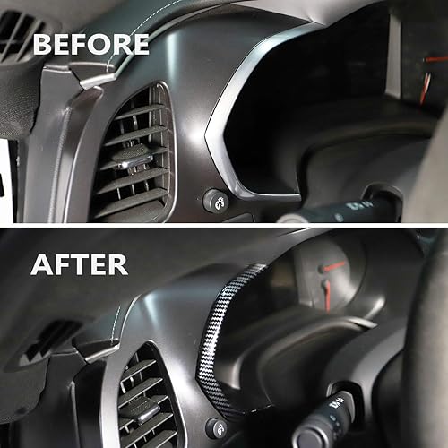 Miniatura 3 de Korlot Cubierta de tablero de instrumentos de fibra de carbono para Chevrolet Corvette C7 Accesorios interiores