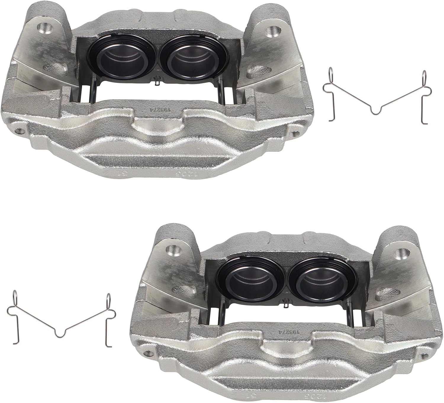 Autoround 193275 193274 Front Brake Caliper Assembly with Bracket fit for Toyota Tundra 2007-2016/ Sequoia 2008-2016, Both Driver Passenger Side