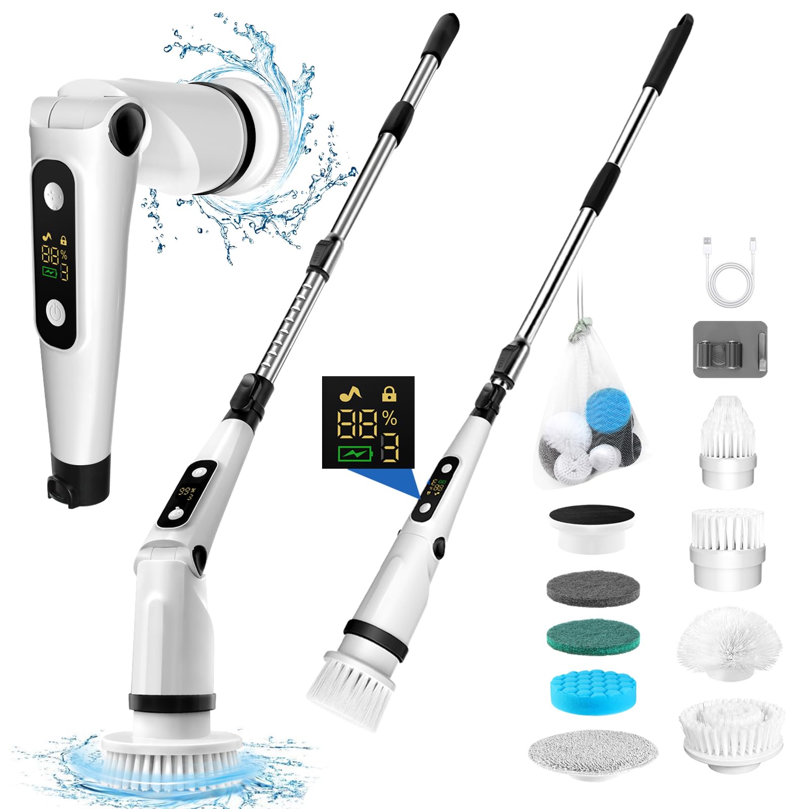 Saldi Spazzola elettrica rotante cordless con 9 testine di ricambio