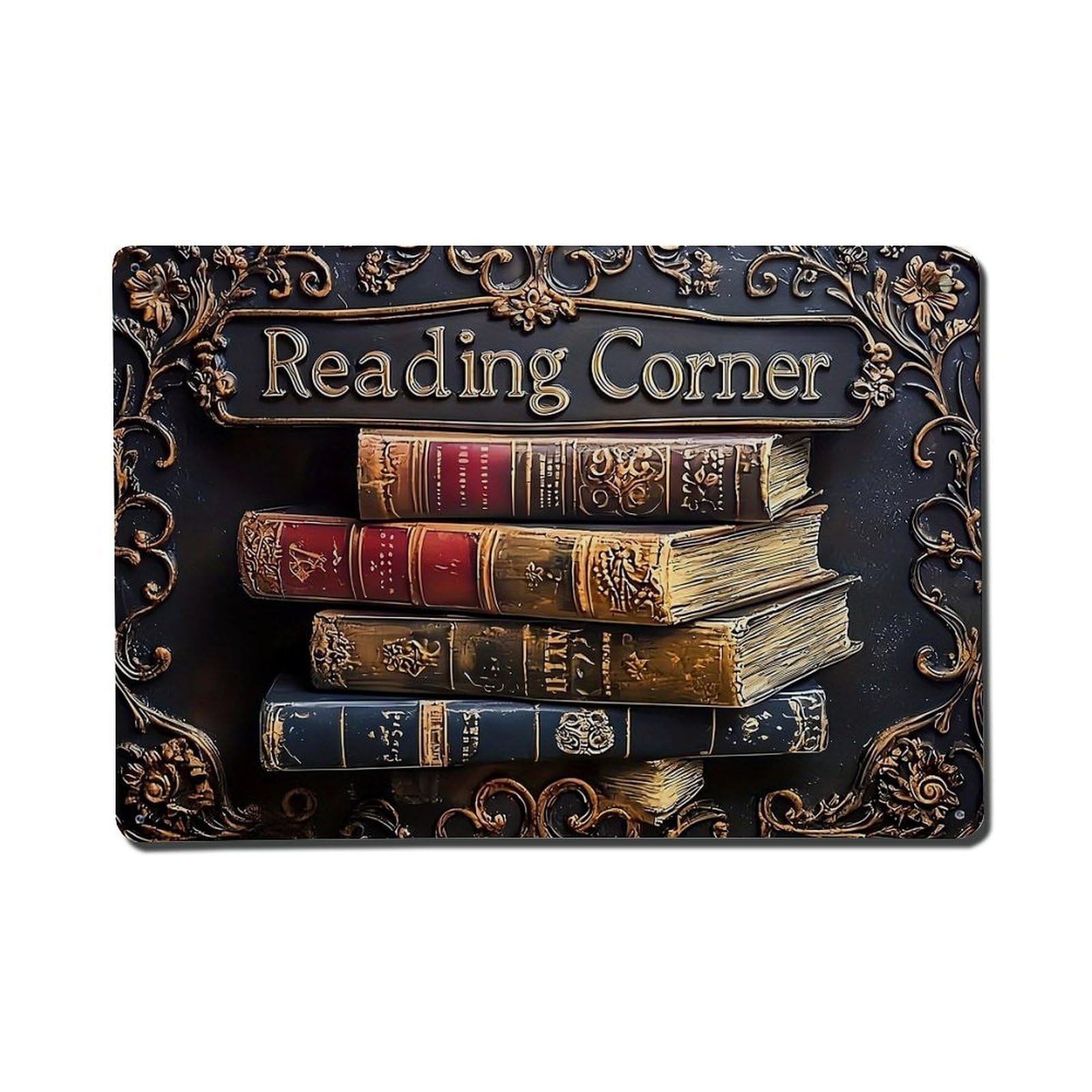 Nestemfo Vintage Ornate Floral Design Tin Sign Metal Sign, Living Room,Bar, Home, Bedroom Wall Decor,Retro Metal Poster 8X12 Inches