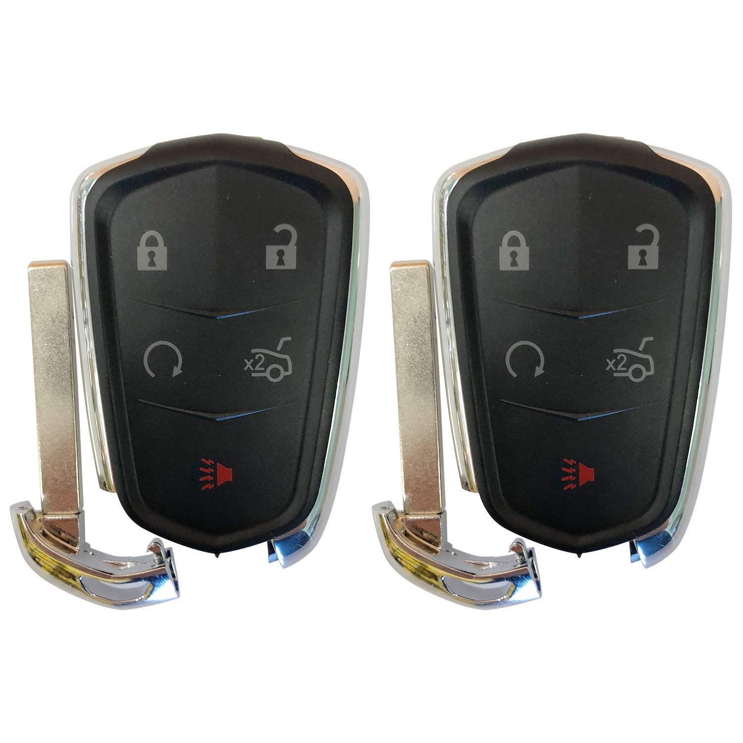 For 2014-2019 Cadillac ATS CTS XTS /2015-2018 Cadillac SRX Proximity Smart Keyless Remote Key Fob 5 BUTTON FCCID: HYQ2AB ;by AUTO KEY MAX (PAIR)