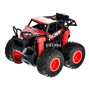 US1984 Friction Powered Monster Truck Rock Crawler Plastic Diecast Cars for Boys and Gilrs ( Multicolor )
