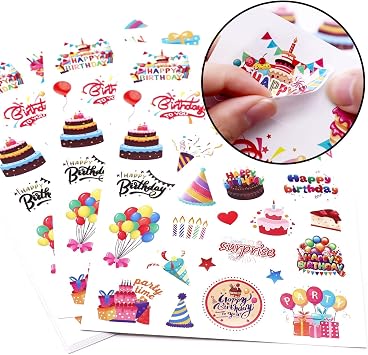 Happy Birthday Stickers for Kids Adults