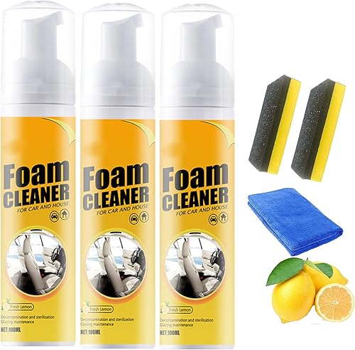 Limpiador de espuma multiusos, aerosol restaurador de automóvil, limpiador de cocina multiusos, limpiador de espuma multiusos para automóvil y casa