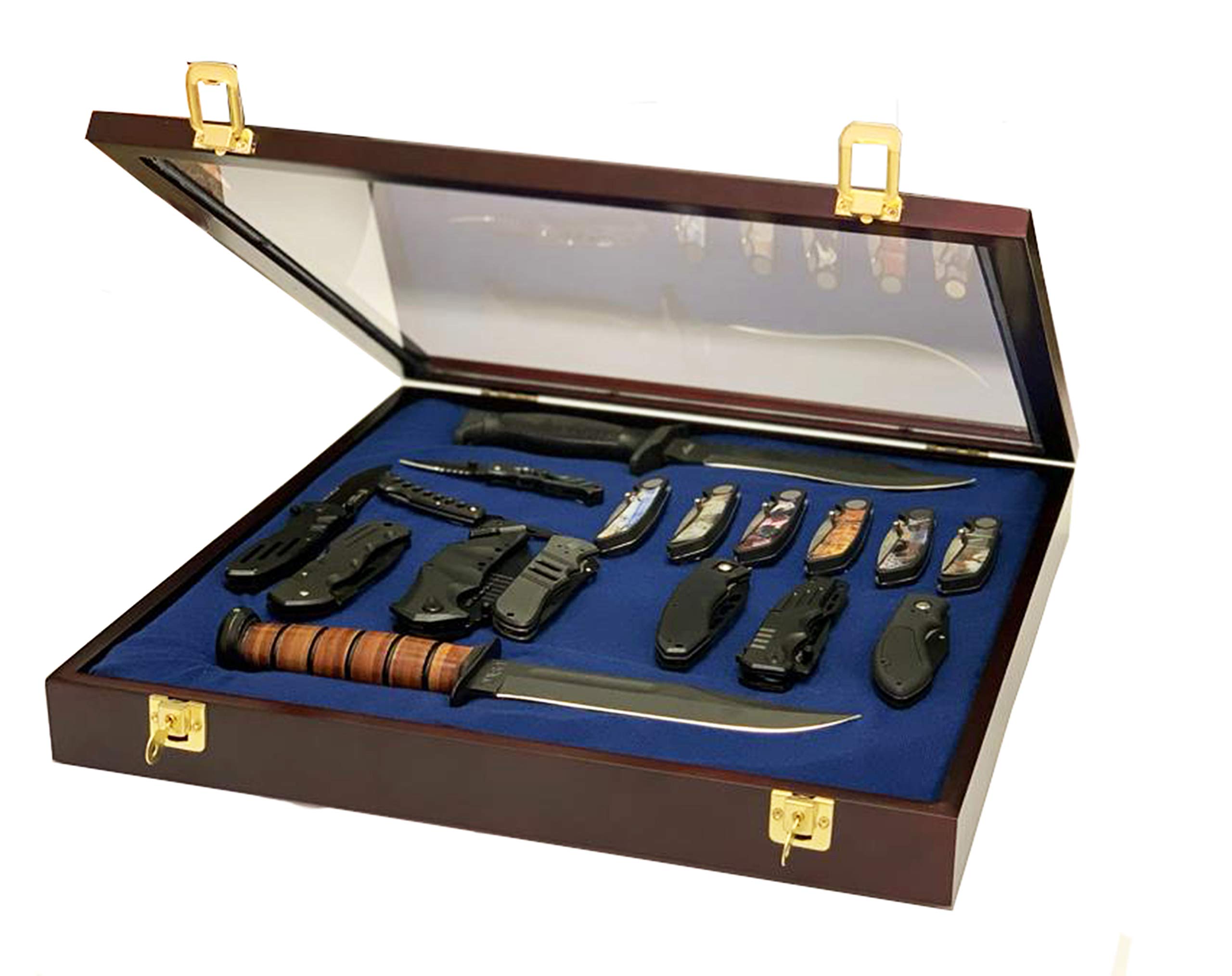 Pocket Knife Display Case , Glass Collectible Display , Knife