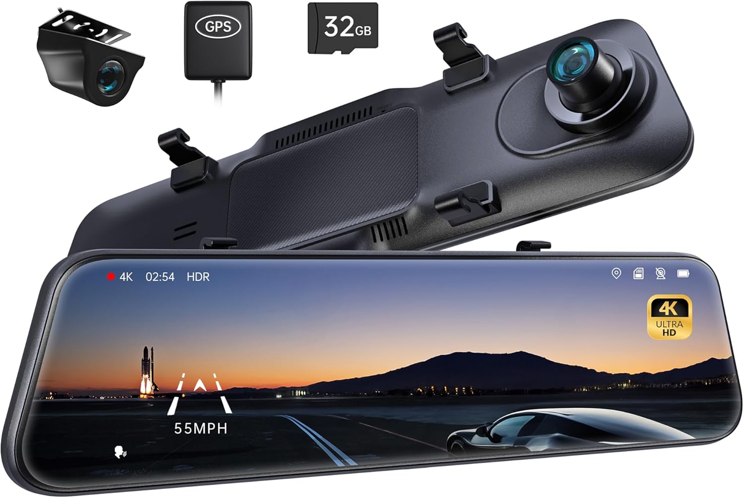 Pelsee P12 Pro 4K Mirror Dash Cam