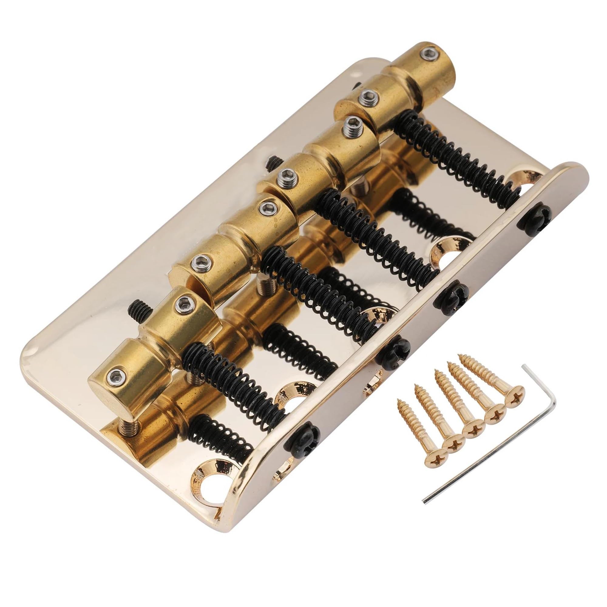 Sillín De Latón Para Puente De Bajo Accesorios Para Instrumentos De 4 Cuerdas | Puente de guitarra(Gold)