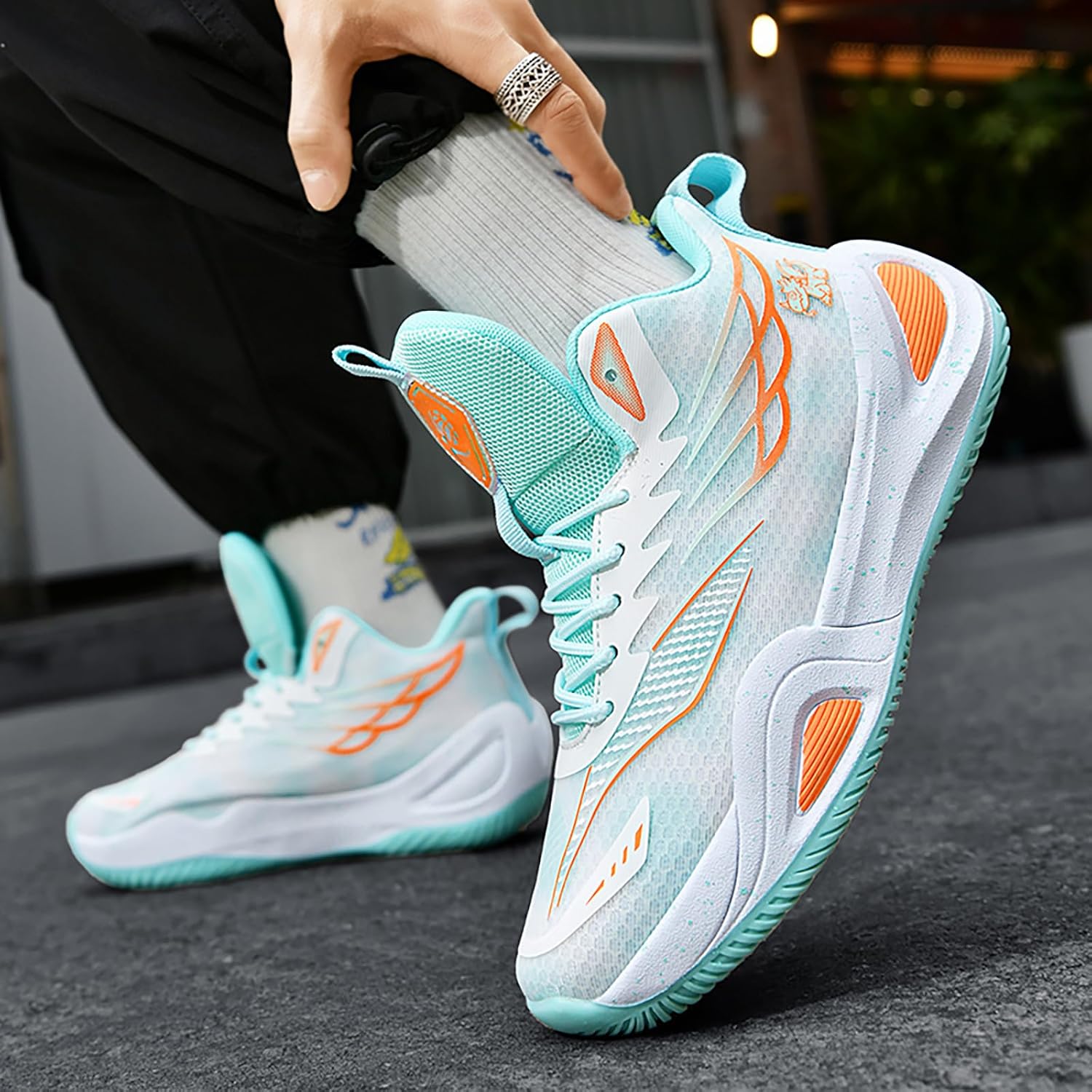 High Top Boys Basketball Shoes Breathable Non Slip Outdoor Sneakers Comfortable Fashion Athletic Training Sport Shoes for Girls - Image 6