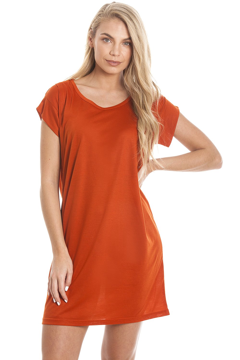 Central Chic Women's Orange Maternity Breastfeeding Nursing Dresses In M, L, Xl, Xxl (, Large)
