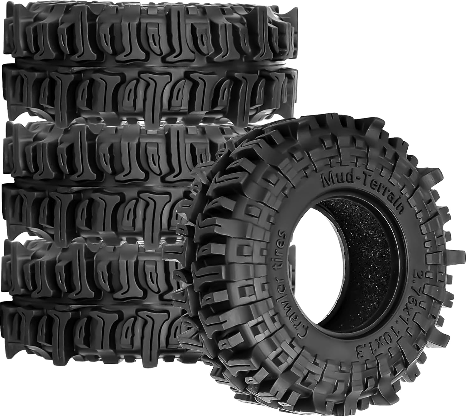 1.3" Crawler Tires for 1/18 TRX4M Ascent-18, 1/24 SCX24 FCX24 RC Crawler Car,Super Soft Sticky Tyres Mud Terrain Tires,Style A