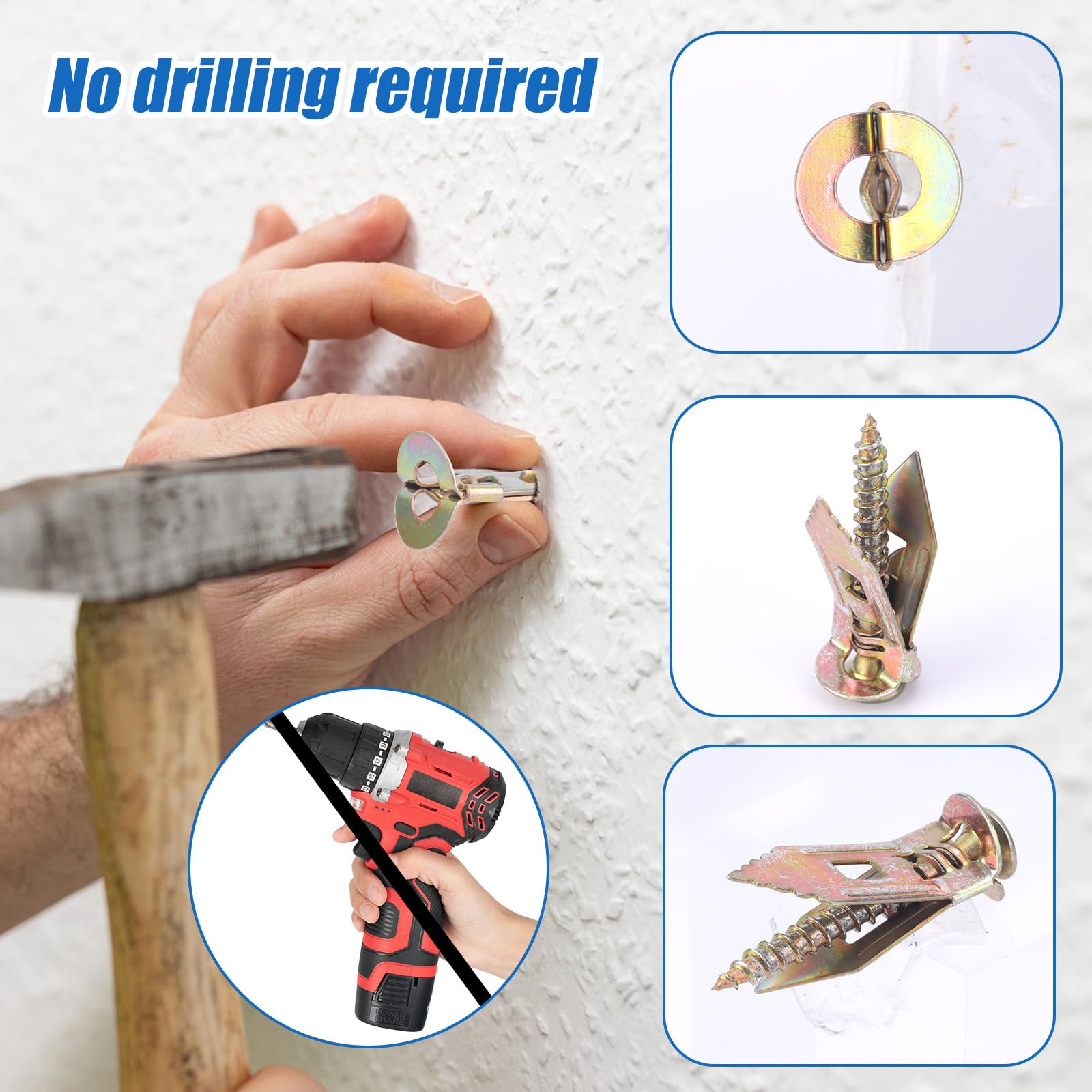 Gosknor 101pcs Drywall Self Drilling Anchors Kit - Image 4