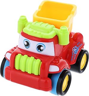 سيارة بلاستيكية صغيرة بتصميم كرتوني وتضيف المزيد من المرح للأطفال - متعددة الألوان