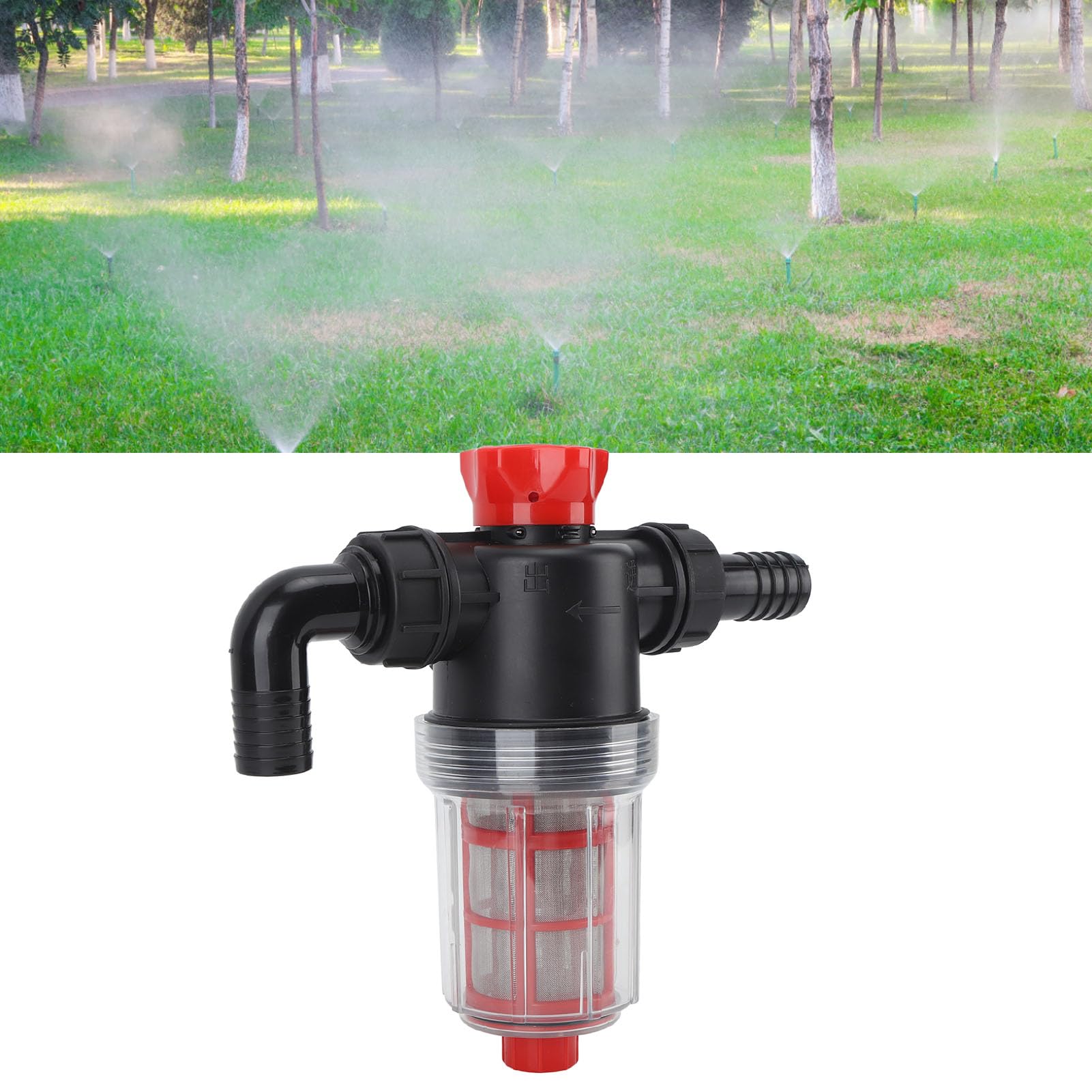 SIXRUN Filtro per Pompa dell'acqua per Irrigazione Filtro in in Plastica e Acciaio Inossidabile 304 Doppio Strato 40 e 60 Mesh Ad Alto Flusso per Tubo per Pompa per Irrigazione del Prato da