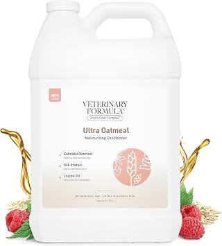 Veterinary Formula Smart Coat Complex Ultra Oatmeal Moisturizing Conditioner for Dogs, 128 Fl oz / 1 Gal w/ Colloidal Oatmeal & Jojoba Leaves Coat Soft, Shiny, Hydrated, Strong, Long-Lasting Scent