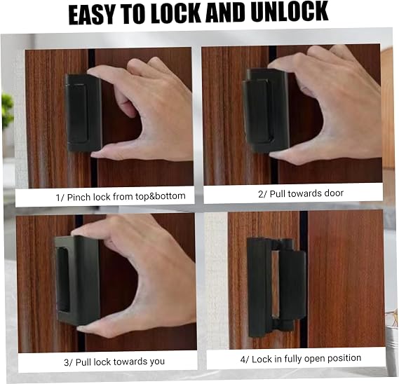 2Pcs Home Security Door Lock with Screws Robust Metal Security Door Locks with 3