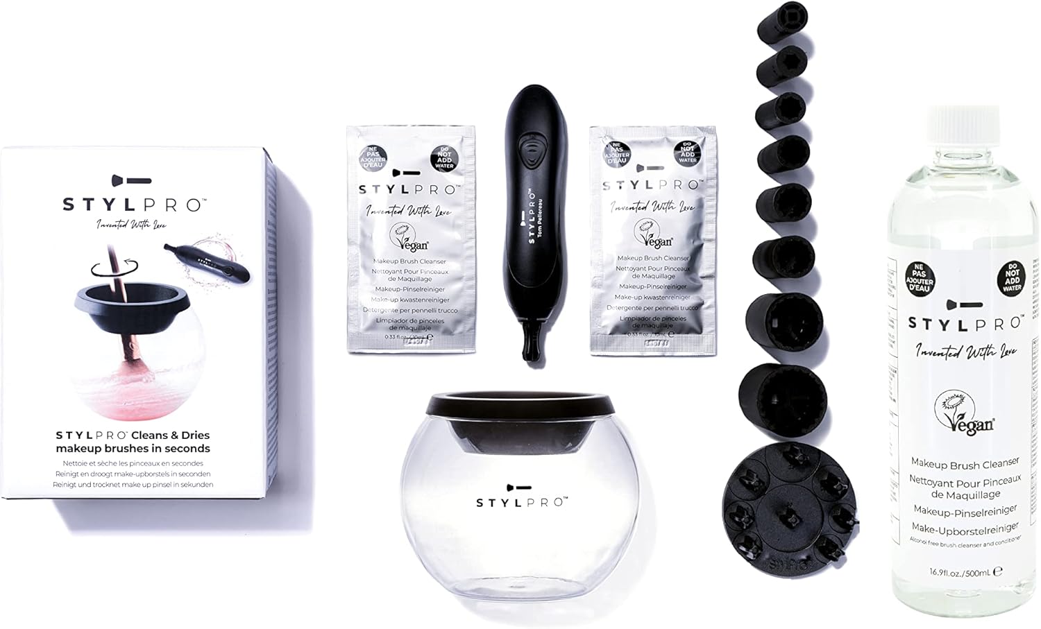 STYLPRO Gift Set Kit Electric Makeup Brush Cleaner and Dryer Machine