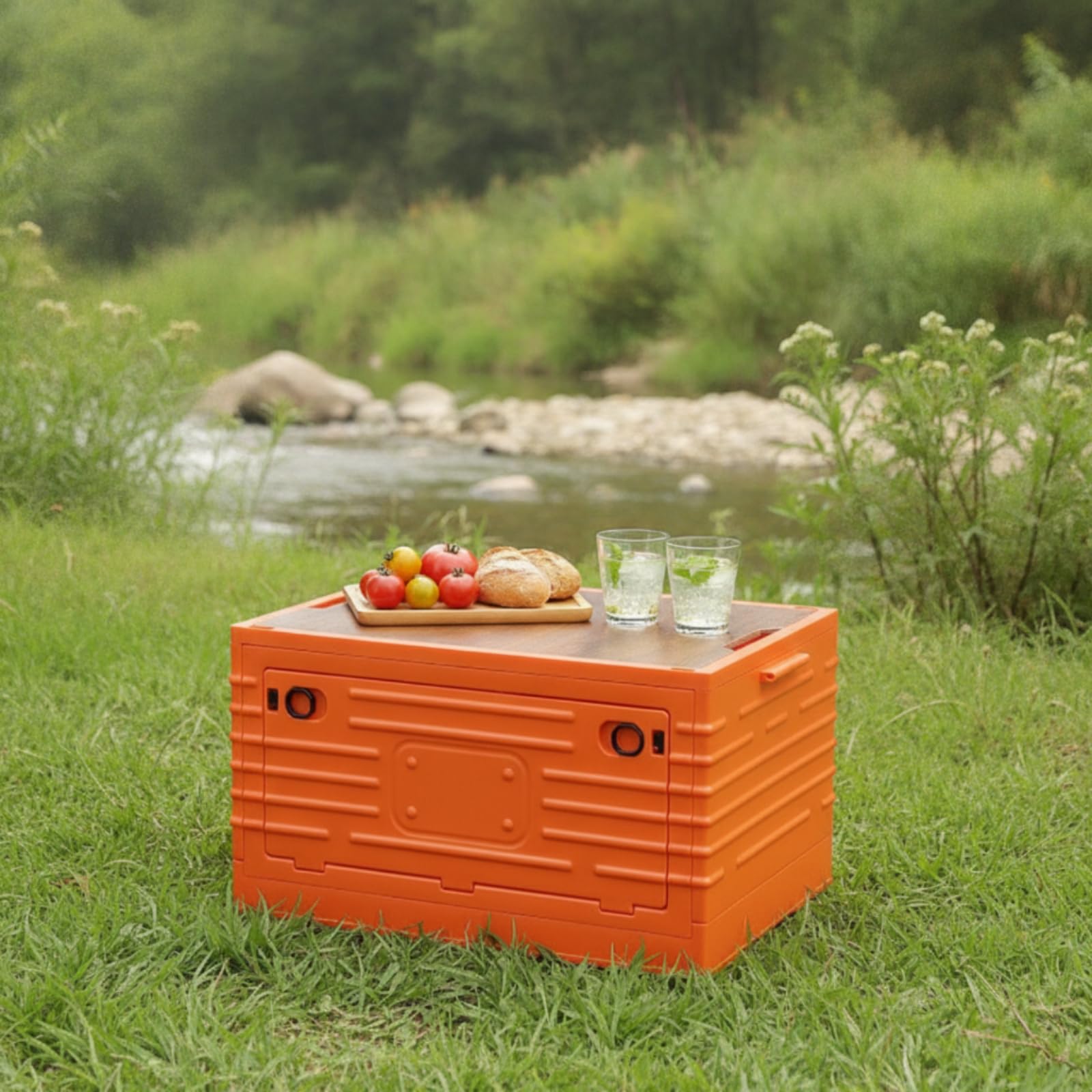 Contenedor Almacenamiento Plegable, Naranja