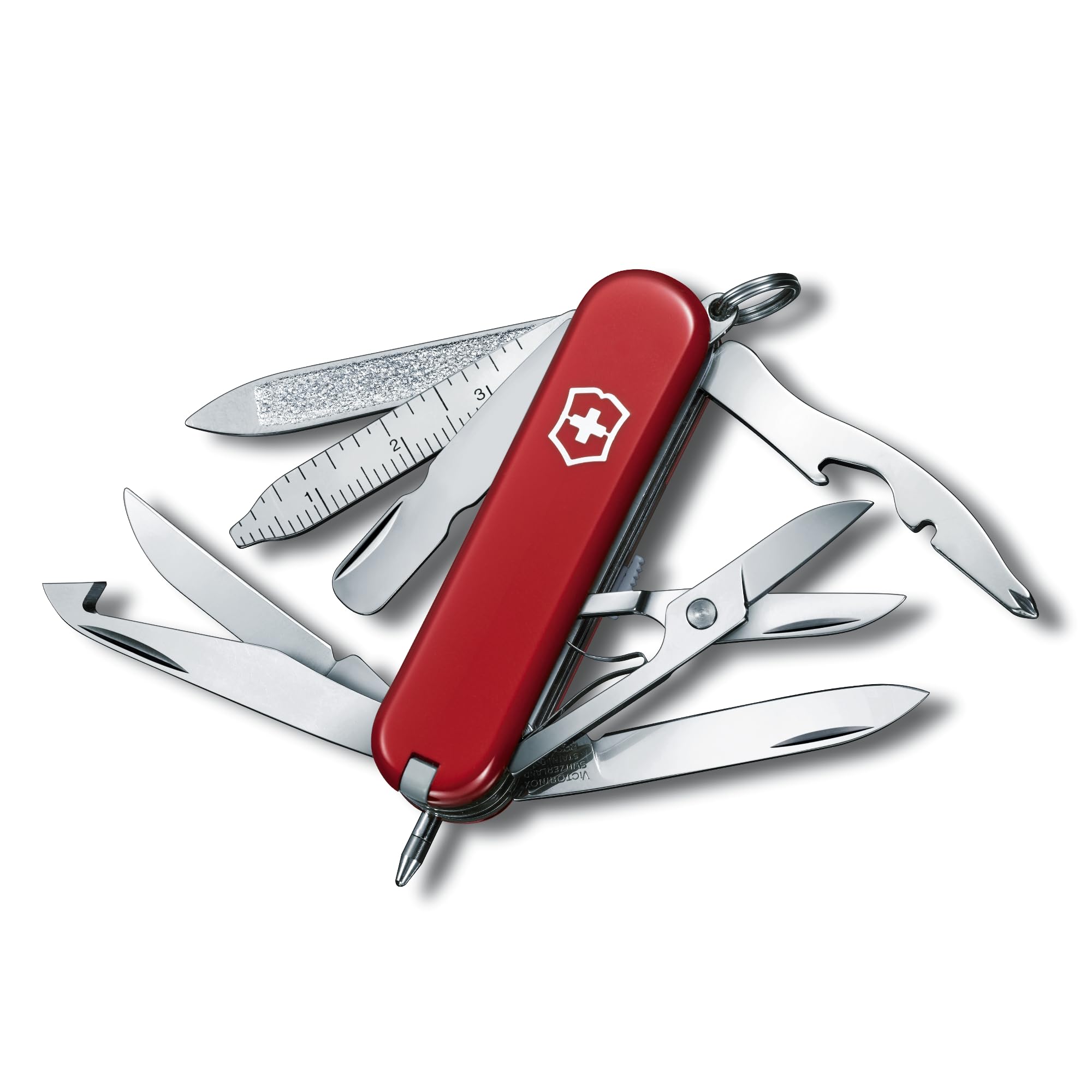 VICTORINOX(ビクトリノックス) ミニチャンプ レッド スイス・アーミーナイフ 多機能 ナイフ オレンジピーラー 甘皮押し 18機能を搭載したスイス製マルチツール コンパクト防災グッズ 十徳ナイフ 【国内正規品】 0.6385
