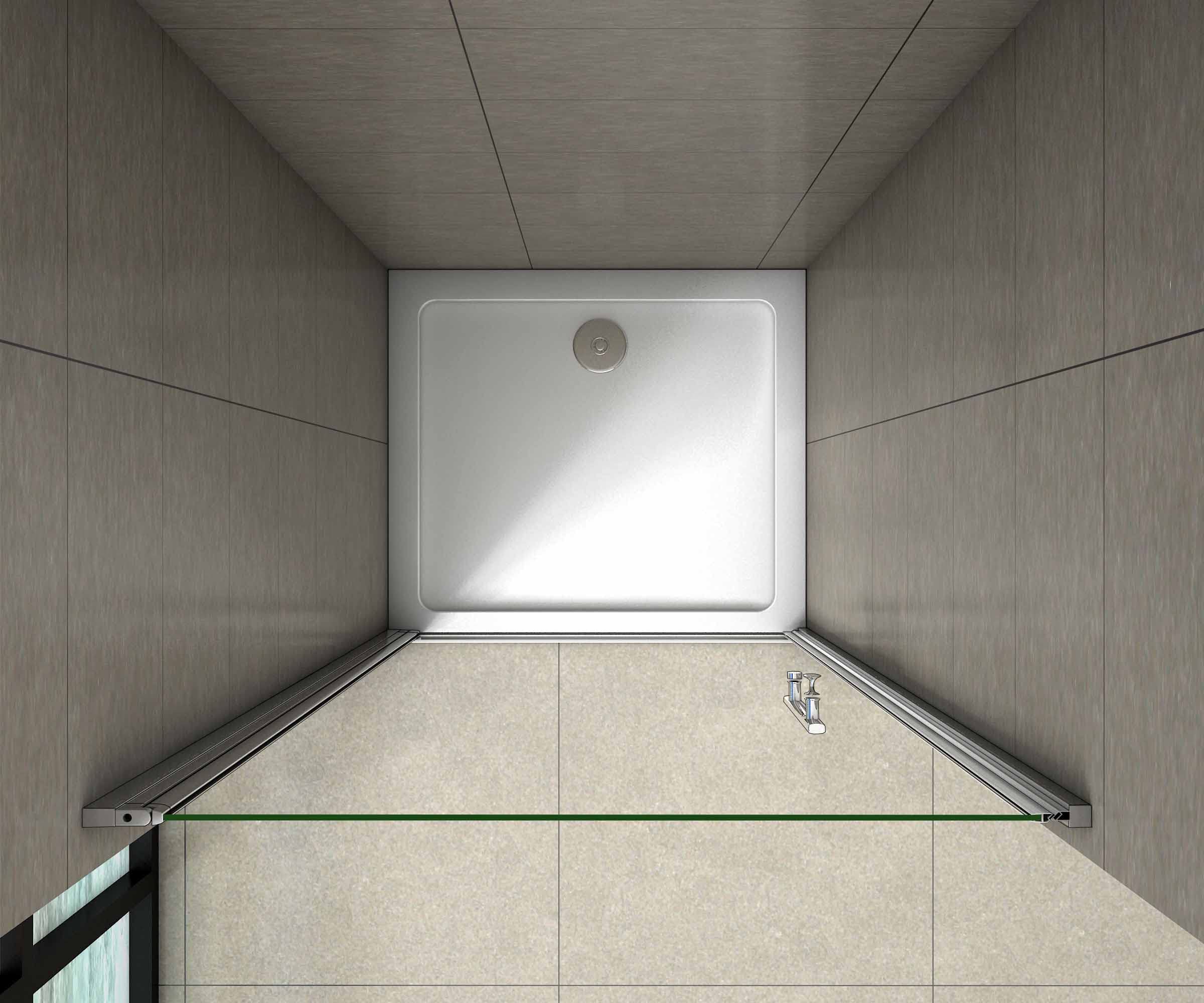 AICA porte de douche pivotante 70x180cm en 6mm verre anticalcaire porte de douche Hauteur 180cm Installation en niche
