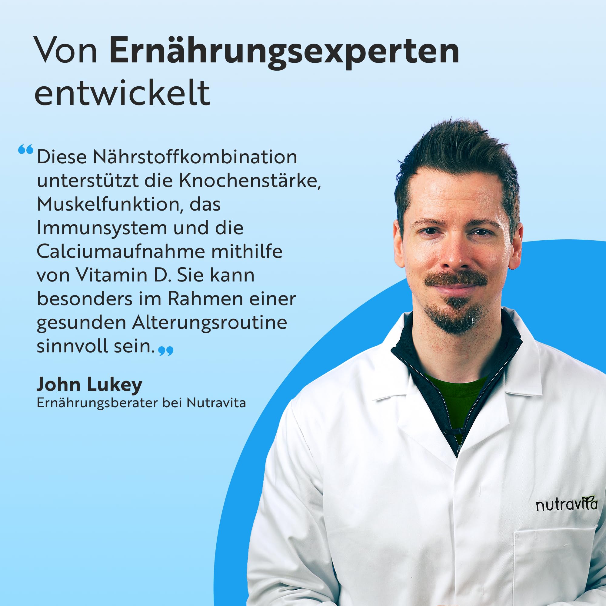 Nutravita Calcium Magnesium Zink - 365 Kalzium Tabletten für 6 Monate Vorrat - 500mg Calcium pro Tagesdosis - Kalzium Magnesium Zink mit Kupfer, Selen, Bor & Vitamin D3