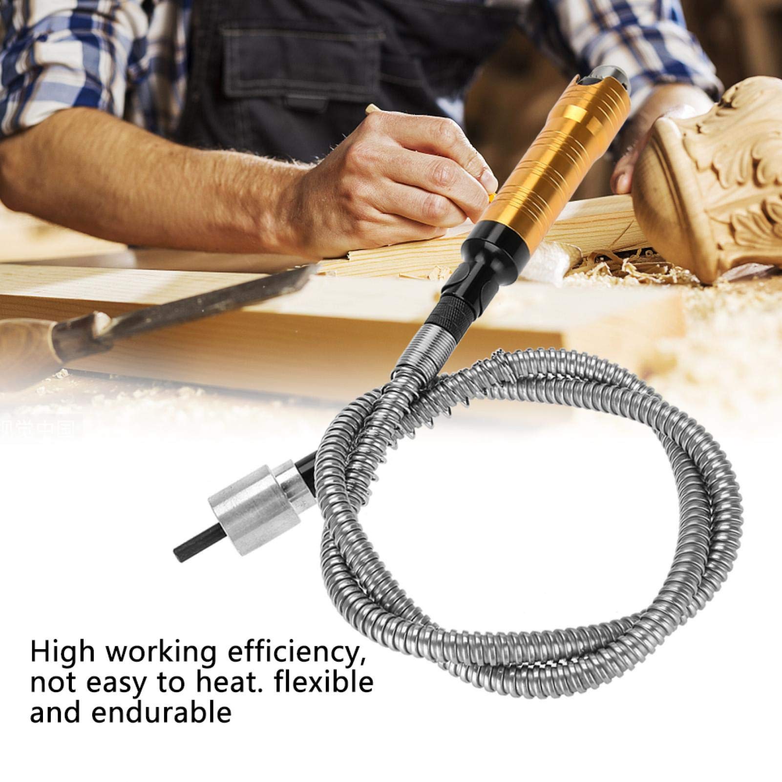 Foret à Extension d'Arbre Flexible, Arbre Flexible de 6 mm, Utilisé pour Les Outils de Meuleuse Rotative de Perceuse Electrique Poignée de Mandrin de 0,5 à 6,5 mm Outil Rotatif