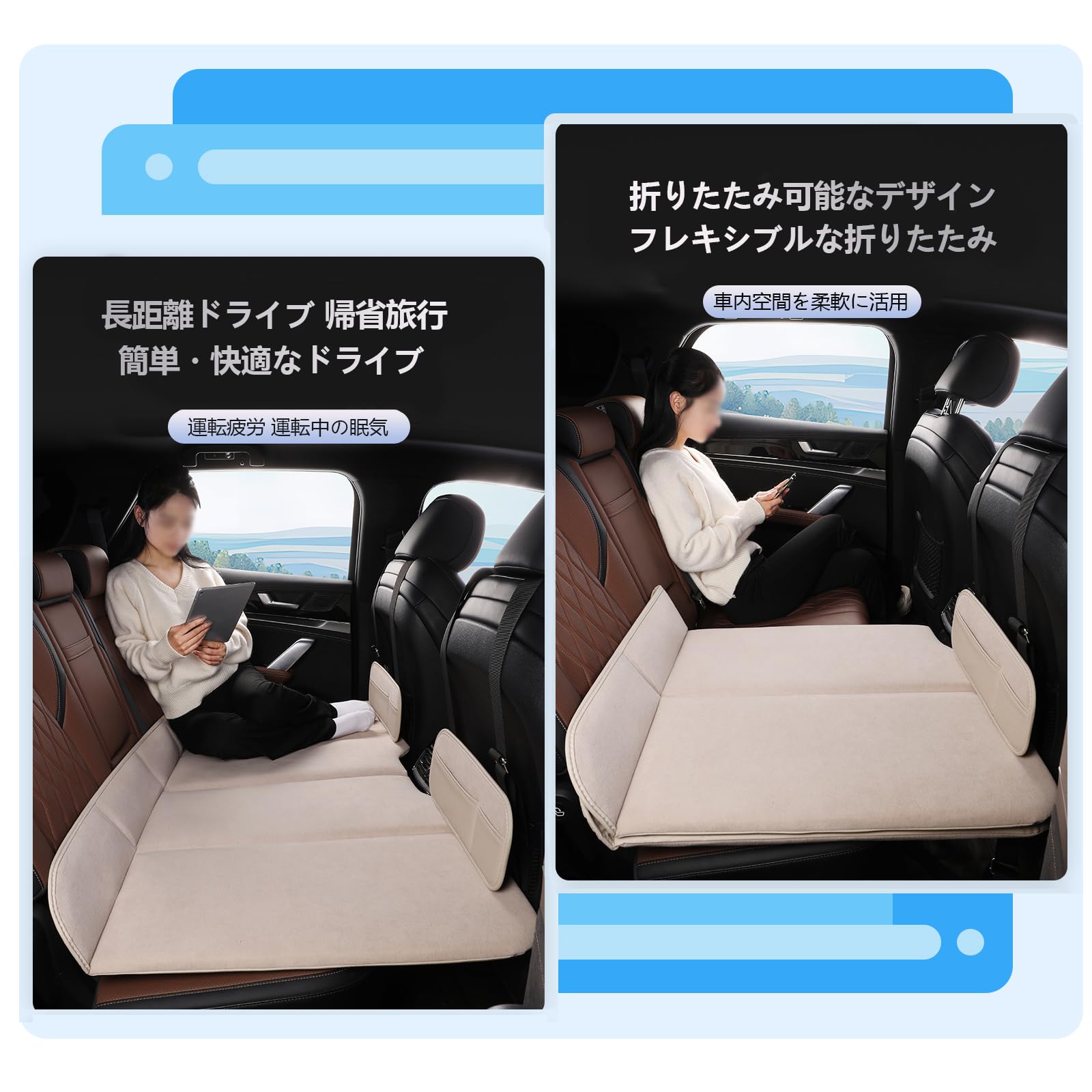 OGUshow スズキソリオ車中泊用ベッドマット スズキ 車中泊 マット ベッド ソリオ バンディット MA27S MA37S