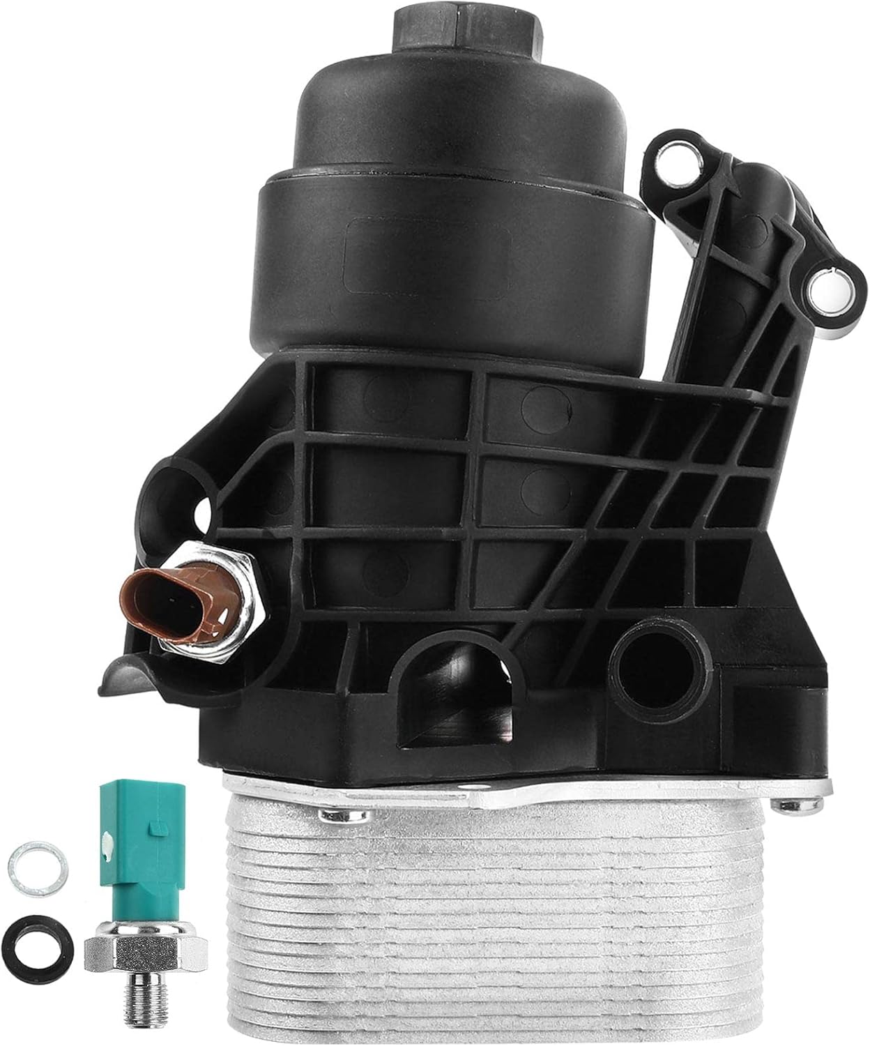 A-Premium Engine Oil Cooler Assembly Compatible with Volkswagen Passat Beetle 2014-2015 Audi A3 2012-2013 2015-2016 Q3 2014-2016 Q3 Quattro 2017