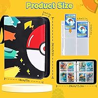 Vista 2 de Balmado Carpeta de tarjetas coleccionables Carpeta para tarjetas para 400 tarjetas con 50 hojas extraíbles para tarjetas, carpeta de tarjetas