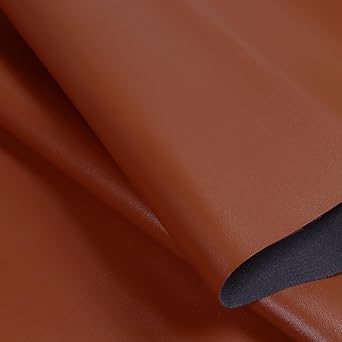 85x 54 PU Faux Leather Fabric, Soft Vinyl Upholstery Fabric, Solid Color for DIY Sewing Renovate Upholstery Sofa,Handbag,Headboards,Purses Brown