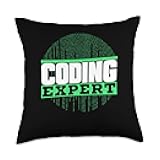 Developing Developer Programming Job It Software Expert Programmer Sayings Coder Coding Throw Pillow, 18x18, Multicolor